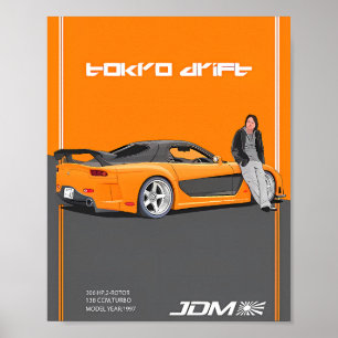 Mazda RX-7 FD3S 2-rotors specifikationer Poster