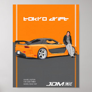 Mazda RX-7 FD3S 2-rotors specifikationer Poster