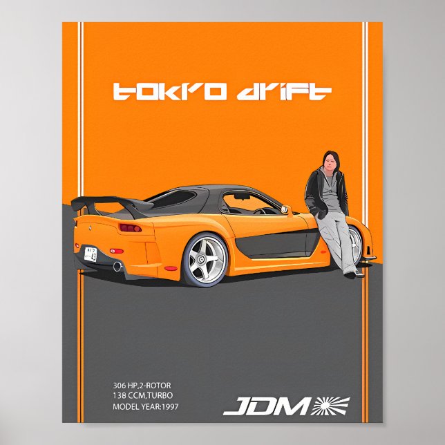Mazda RX-7 FD3S 2-rotors specifikationer Poster (Framsidan)