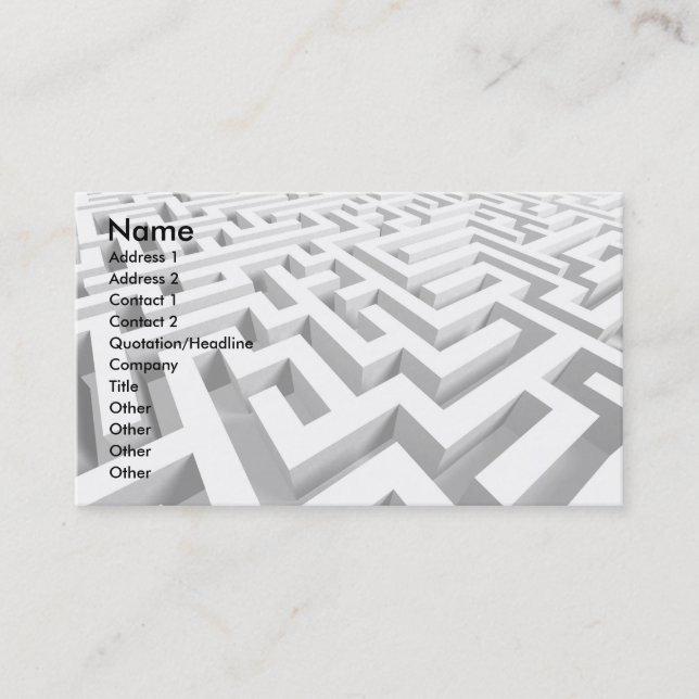 Maze 3D Visitkort (Framsida)