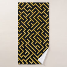 Maze-Black och Guld-Towel