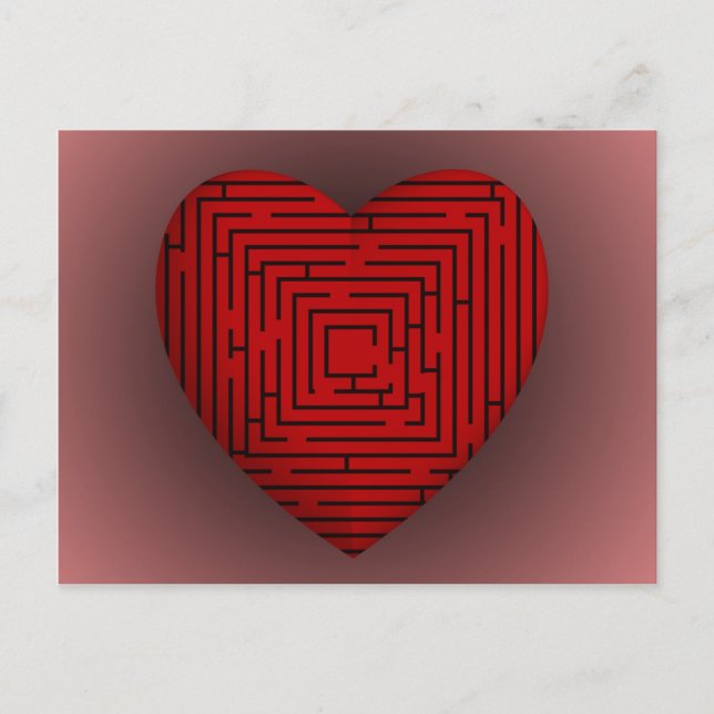 Maze Heart Vykort (Framsida)