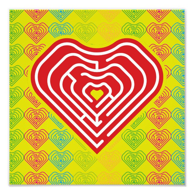 MAZE LOVE HEART BY MASANSER PIXELAT FOTOTRYCK (Framsidan)