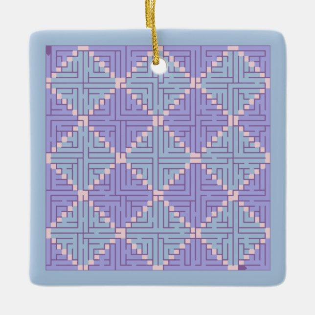 Maze Patchwork Julgransprydnad Keramik (Framsida)