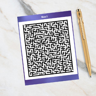 Maze Puzzle 2 Lila   Aktivitetskort Vykort