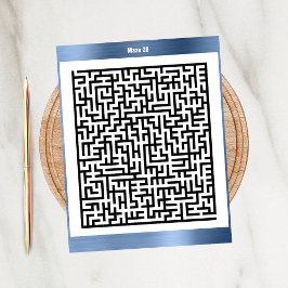 Maze Puzzle 2Blue | Aktivitetskort Vykort