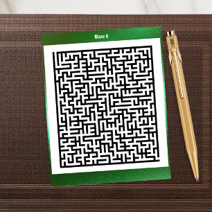 Maze Puzzle åtta Gröntar Aktivitetskort Vykort
