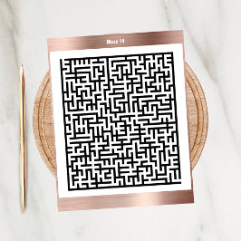 Maze Puzzle fjorton koppar | Aktivitetskort Vykort