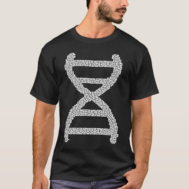 Maze Puzzle Labyrint DNA T Shirt (Framsida)