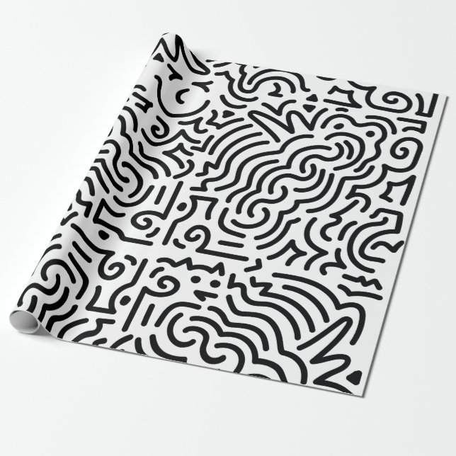 Maze Wrapping Papper Presentpapper (Utrullad)