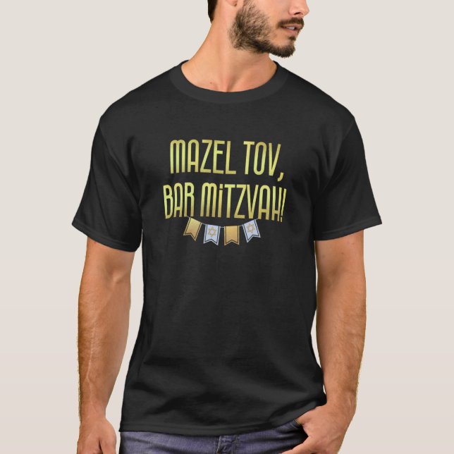 Mazel Tov Bar Mitzvah Celebration T Shirt (Framsida)