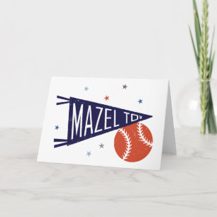 Mazel Tov Baseball Pennant Card Kort