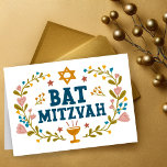 MAZEL TOV BAT MITZVAH judisk Blommigt Anpassade Kort<br><div class="desc">Hand plockade-text från mig till dig. Underbar för ett bat mitzvah. Lägg till din egen text på kortets insida eller ändra färgen i bakgrunden. För mer design och färg, kolla min butik! Eller låt mig veta om du vill ha någon anpassningsbar. Fråga om du inte hittar vad du behöver! :...</div>