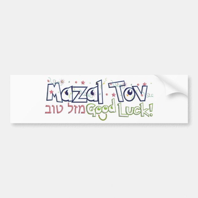 Mazel Tov Bildekal (Framsidan)