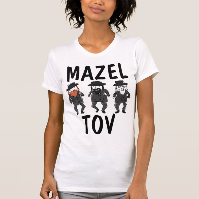 MAZEL TOV Funny judisk t-shirts (Framsida)