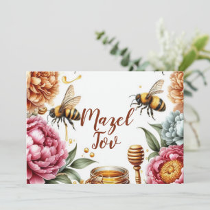 Mazel Tov Grattis-kort, Bin Honungs-pioner Inbjudningar
