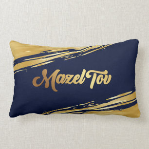 Mazel Tov Guld Grattis Önskemål Note Card Lumbarkudde