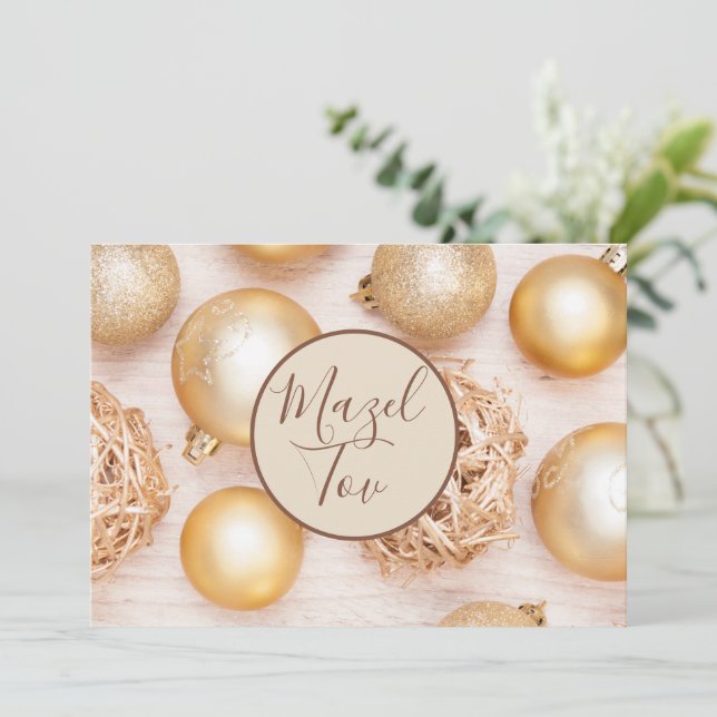 Mazel Tov-kort, Grattis Elegant Modern Inbjudningar (Stående Fram)