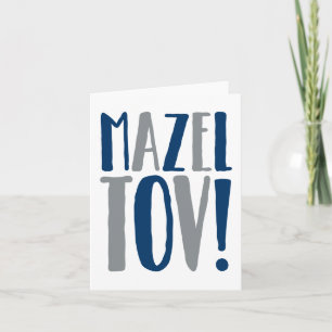 Mazel Tov kvartermarin + Grå färg Kort