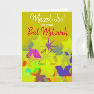 Mazel Tov på din Bat mitzvah Kort