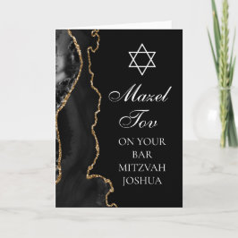 Mazel Tov på Pub Mitzvah Black Guld Kort