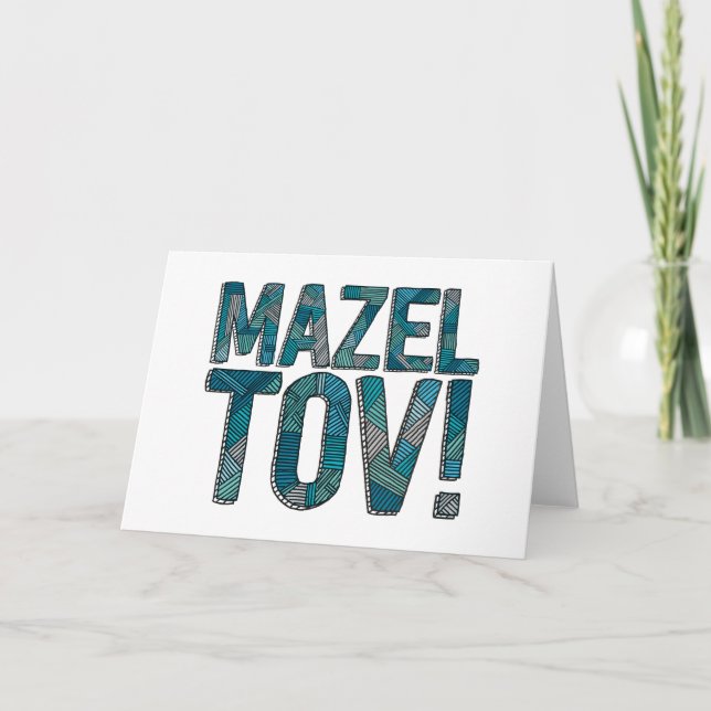 Mazel Tov Patchworkkricka Kort (Framsida)