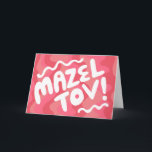 MAZEL TOV PUB BAT MITZVAH Anpassade Modern Vågigt Kort<br><div class="desc">Hand plockade-text från mig till dig. Lägg till din egen text på kortets insida eller ändra färgen i bakgrunden. För mer design och färg, kolla min butik! Eller låt mig veta om du vill ha någon anpassningsbar. Jag har också passande pappra och naturligtvis både Pub och Bat mitzvah versioner! Fråga...</div>