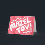 MAZEL TOV PUB BAT MITZVAH Anpassade Modern Vågigt Kort<br><div class="desc">Hand plockade-text från mig till dig. Lägg till din egen text på kortets insida eller ändra färgen i bakgrunden. För mer design och färg, kolla min butik! Eller låt mig veta om du vill ha någon anpassningsbar. Jag har också passande pappra och naturligtvis både Pub och Bat mitzvah versioner! Fråga...</div>