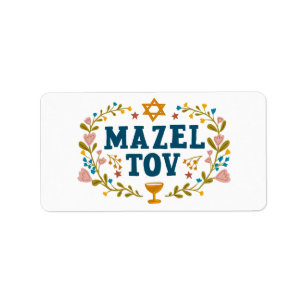 MAZEL TOV PUB BAT MITZVAH judiska Anpassadet Adressetikett