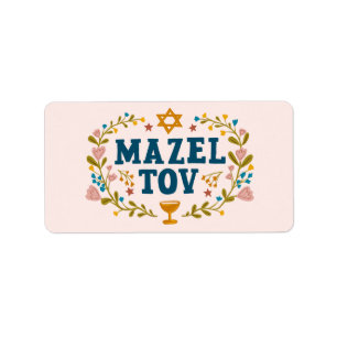 MAZEL TOV PUB BAT MITZVAH judiska Anpassadet Adressetikett