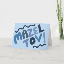 MAZEL TOV PUB MITZVAH Anpassade Modern Blues Kort