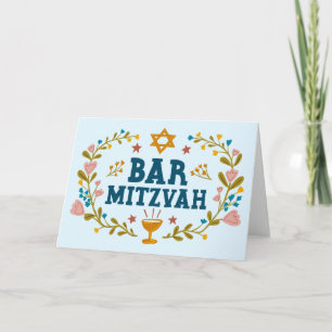 MAZEL TOV Pub MITZVAH judisk handdragen Anpassning Kort