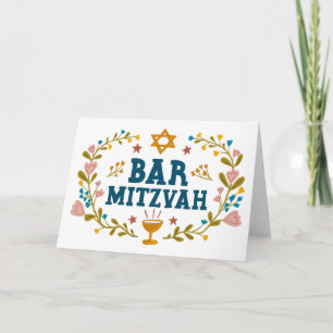 MAZEL TOV Pub MITZVAH judisk handdragen Anpassning Kort