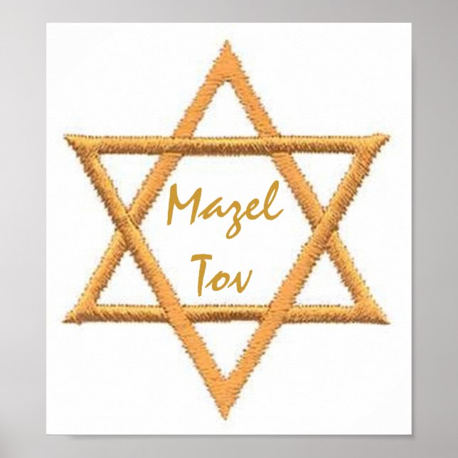 Mazel Tov/Star of David Poster (Framsidan)
