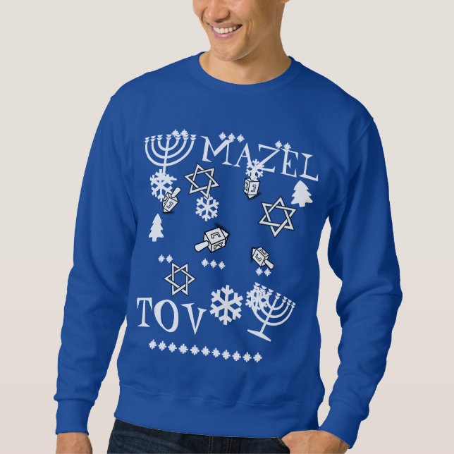 Mazel Tov Ugly Haunakka Sweater Sweatshirt (Framsida)