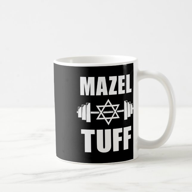 Mazel Tuff Funny Jewish Workout Kaffemugg (Höger)