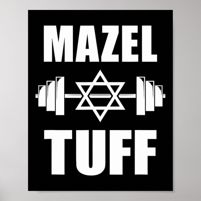 Mazel Tuff Funny Jewish Workout Poster (Framsidan)