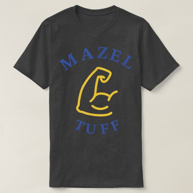 Mazel Tuff Jew Funny Jewish Workout Gym Hanukkah T Shirt (Design framsida)