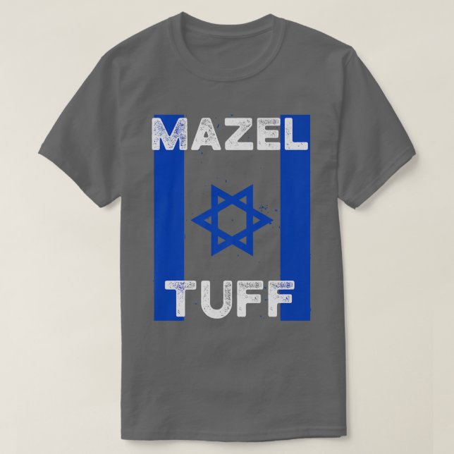Mazel Tuff Strong Funny Jewish Work Out Gym Hanukk T Shirt (Design framsida)