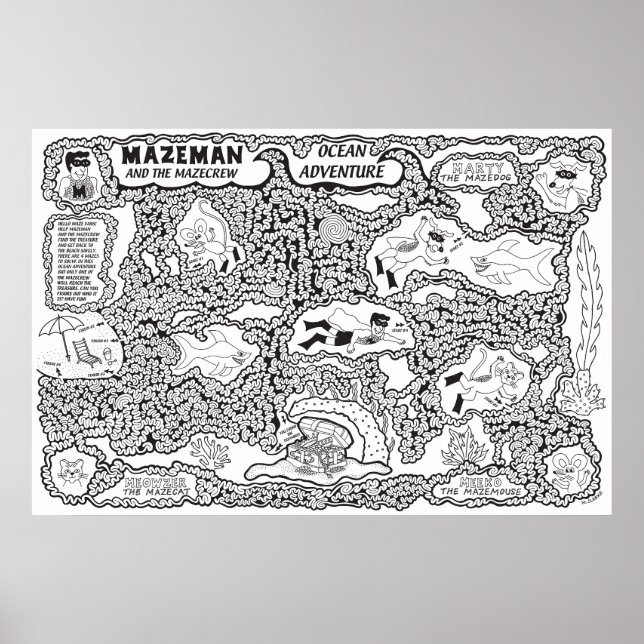 Mazeman Ocean Äventyr Poster (Framsidan)