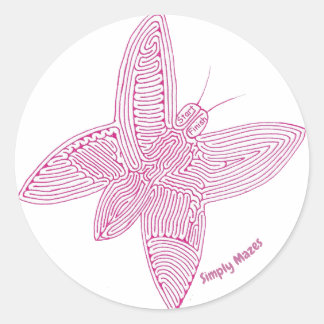 Mazes Butterfly Maze Sticker Runt Klistermärke