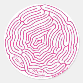 Mazes Round Maze Sticker Runt Klistermärke