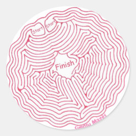 Mazes Spindelnät Maze Sticker Runt Klistermärke