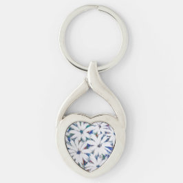 Mazie Keychain Twisted Heart Silverfärgad Nyckelring