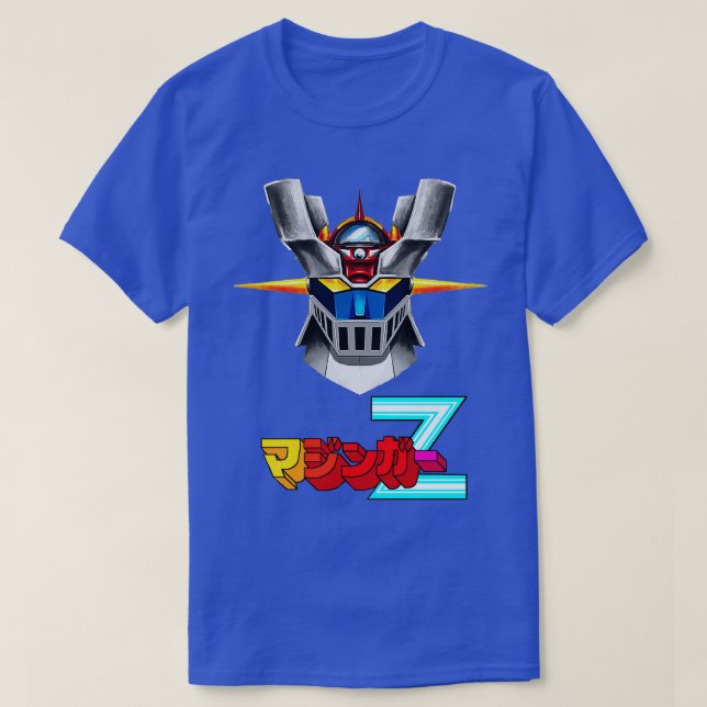 Mazinger Z Head Japansk Logotyp T Shirt (Design framsida)