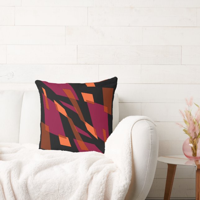 Mazipoodles Abstraction Perspective Black Magenta Kudde (Soffa)