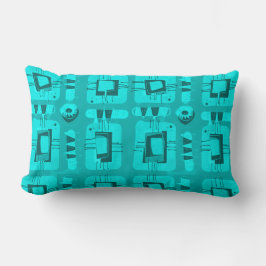 Mazipoodles Abstrakt Ethnic Matrix - Teal Lumbarkudde
