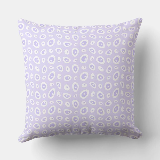 Mazipoodles Abstrakt Teardroppar - Lilac White Kudde (Baksida)
