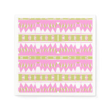 Mazipoodles Afrofuturist Mönster Rosa White Grönt