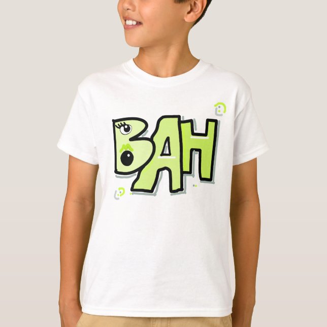 Mazipoodles Bah Humbug 3D Lime T Shirt (Framsida)